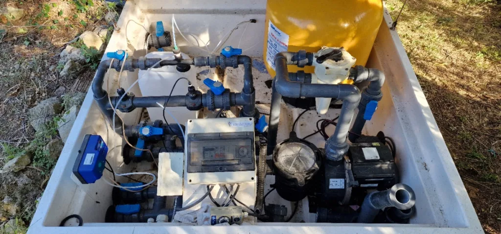 Filtration piscine avant modifications
